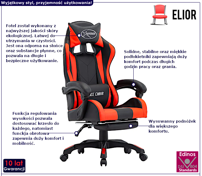 Fotel obrotowy z ekoskóry Puma 7X