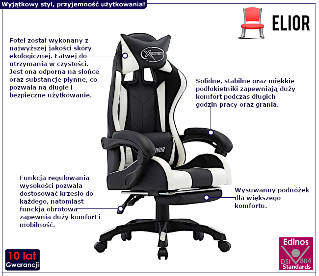 Fotel obrotowy z ekoskóry Puma 4X