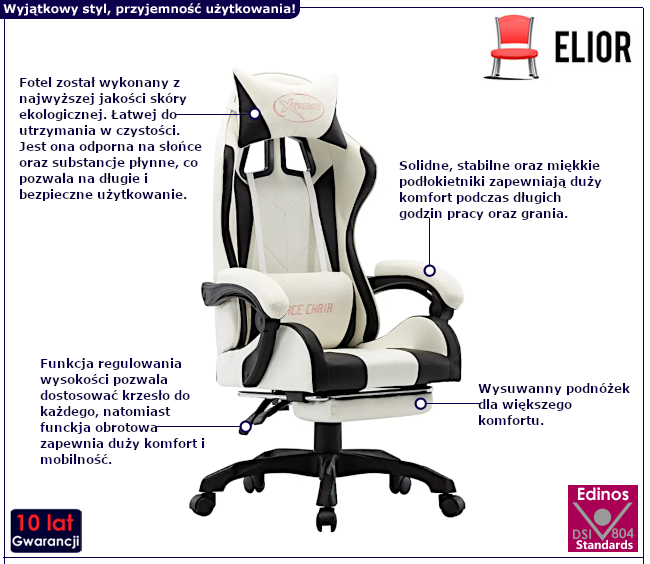 Fotel obrotowy z ekoskóry Lavre 3X