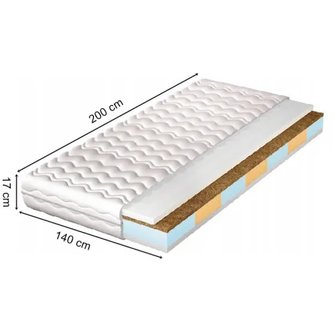 wymiary materaca 140x200 Hazel
