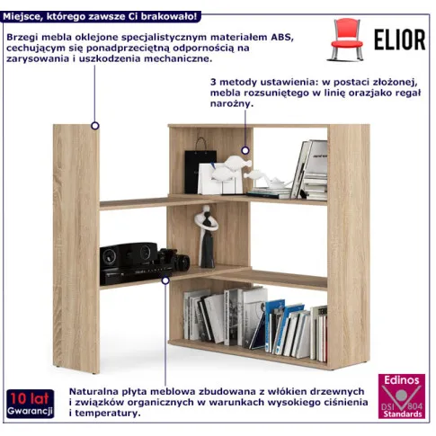 Narożny regał Bofez 4X dąb sonoma