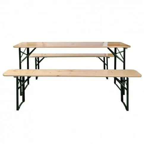 Szczegółowe zdjęcie nr 4 produktu Biesiadny zestaw mebli ogrodowych Vesa - ciemnozielony