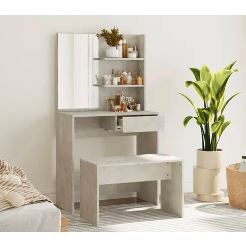 Wizualizacja toaletki szarość betonu Rienna