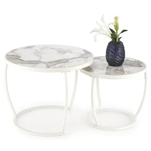 ławy kawowe wsuwane beżowy marmur Torina