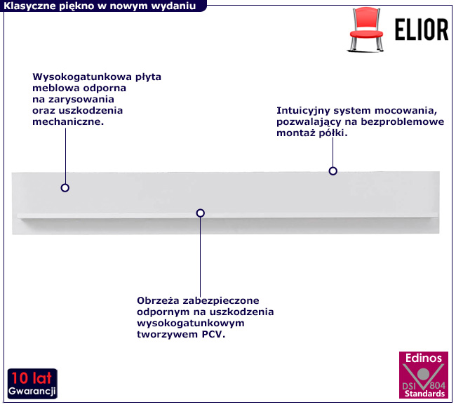Biała szafka pod telewizor Esperox 10X