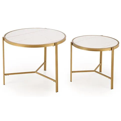 stoliki kawowe glamour biały marmur Iman