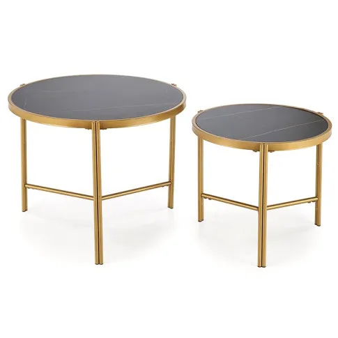 stoliki kawowe glamour czarny marmur Iman