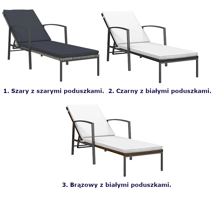 Wersje kolorystyczne leżaka Relavio