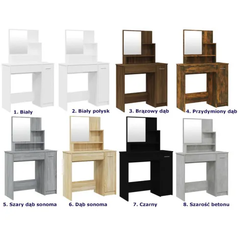 Kolory toaletki do makijażu Razia 3X