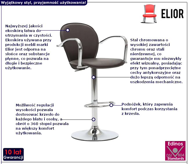 Krzesło barowe Mandy 5X