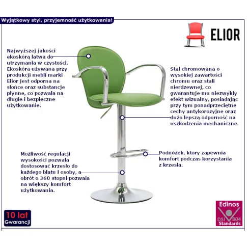 Ginosa 3X zielone hokery