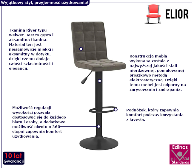 Krzesło barowe Albo 4X