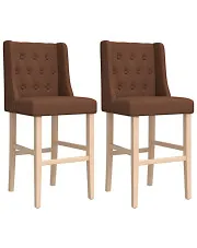 Zestaw dwóch brązowych krzeseł barowych - Awinion 6X