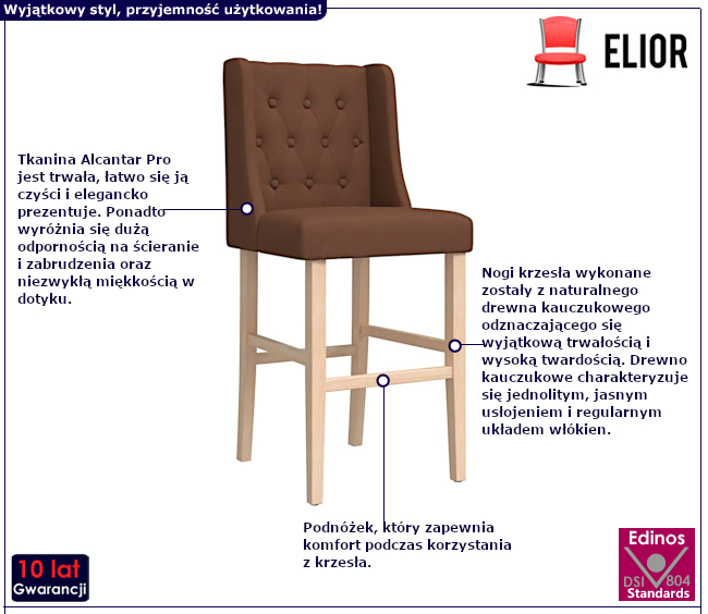 Krzesło barowe Aida 6X