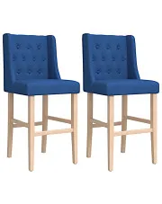 Zestaw dwóch niebieskich krzeseł barowych  - Awinion 5X