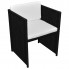 Krzesło z zestawu czarnych mebli ogrodowych Cronos