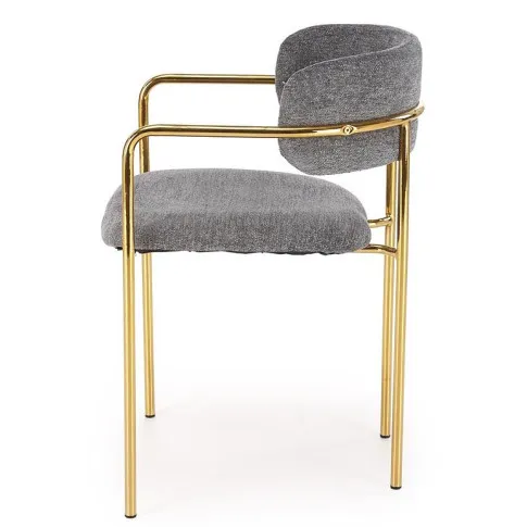 krzesło popielate metalowe Julien