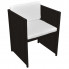 Krzesło z zestawu brązowych mebli ogrodowych Cronos