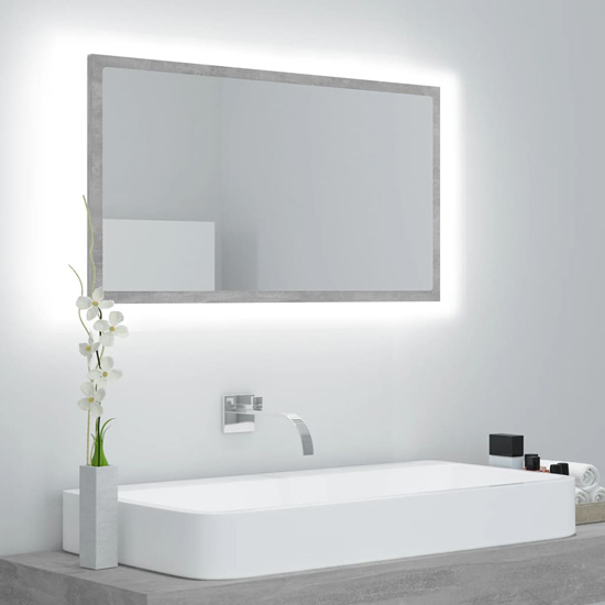 szare betonowe lustro Viana 3X
