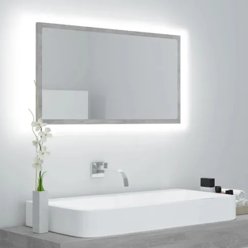 wiszące szare lustro led  marajo 3X