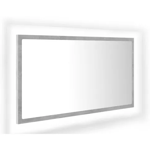 szare prostokątne lustro led Marajo 3X