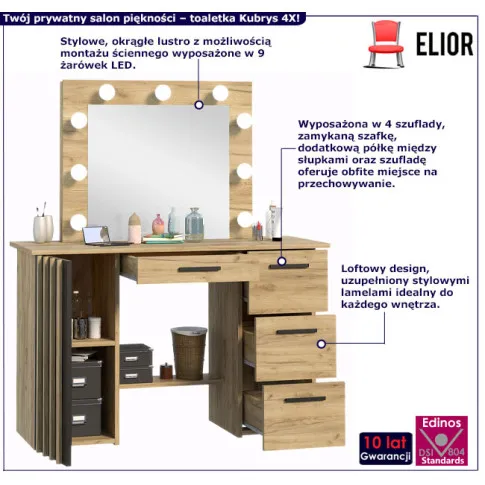 Toaletka z lustrem Kubrys 4X