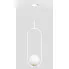 Biała metalowa lampa wisząca ze szklanym kloszem - A488-Adoma