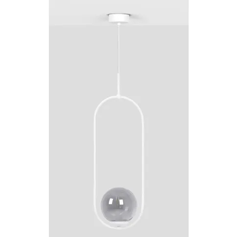 Metalowa lampa wisząca ze szklanym kloszem nad wyspę A488-Erdi