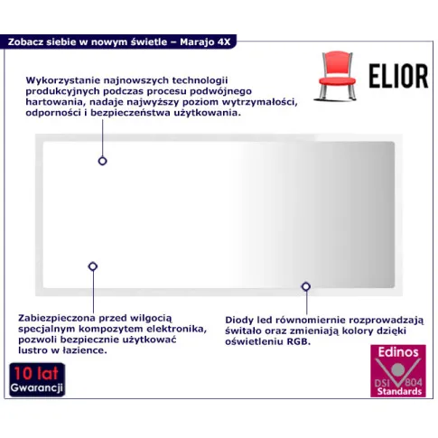 nowoczesne lustro w polysku Marajo 4X