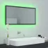 szare w polysku lustro led wiszace marajo 4X