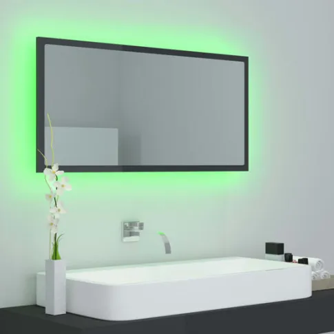 szare w polysku lustro led wiszace marajo 4X