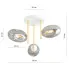 Wymiary nowoczesnej lampy D120 Umox