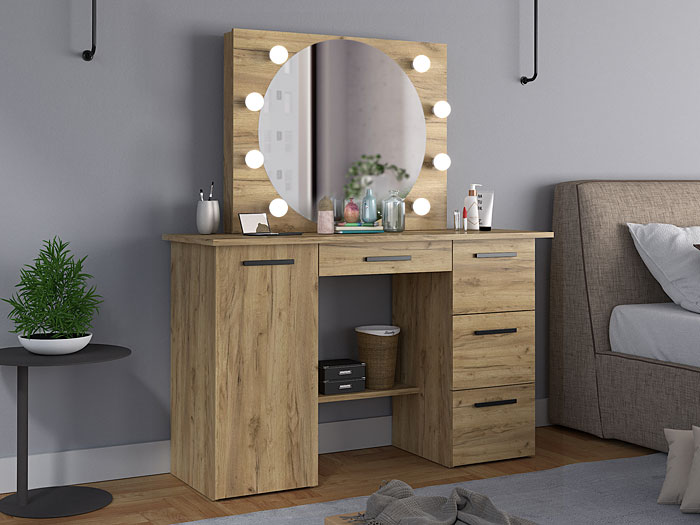 Wizualizacja toaletki Katia 3X dąb craft