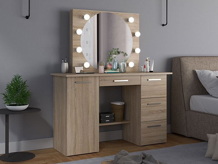 Wizualizacja toaletki Katia 3X dąb sonoma