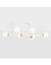 Biała sześciopunktowa elegancka lampa sufitowa - A494-Ixela