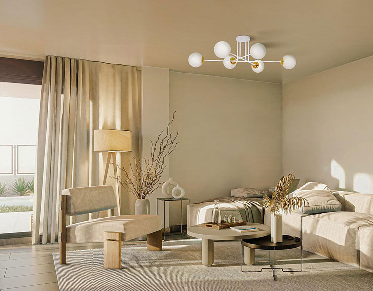 Nowoczesna lampa sufitowa szklane kule T883-Santino