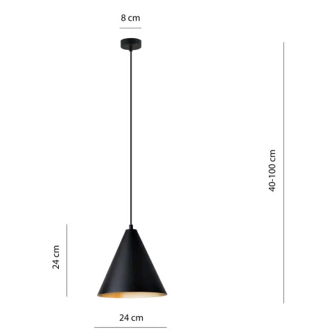 Wymiary nowoczesnej lampy D121 Orla