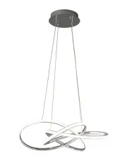Srebrna lampa wisząca glamour nad stół - A495-Wema