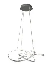 Srebrna lampa wisząca glamour nad stół - A495-Reston w sklepie Edinos.pl