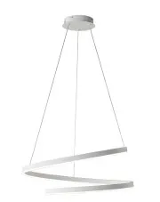 Biała lampa wisząca LED w kształcie spirali - A496-Zaxa w sklepie Edinos.pl