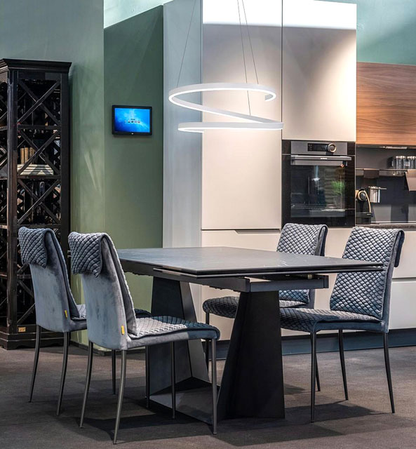 Nowoczesna biała lampa wisząca nad stół A496-Oxeo