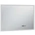 Nowoczesne srebrne lustro z zegarem LED 100x60 cm - Defnes 4X