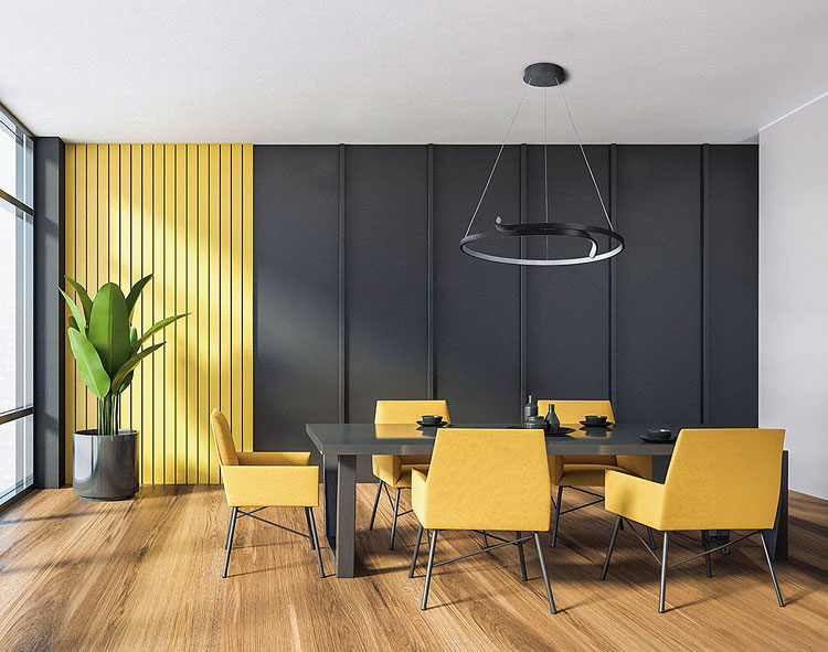 Nowoczesna czarna lampa wisząca LED nad stół A500--Vrosta