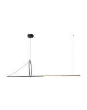 Czarna nowoczesna lampa LED nad stół lub wyspę - A501-Zema