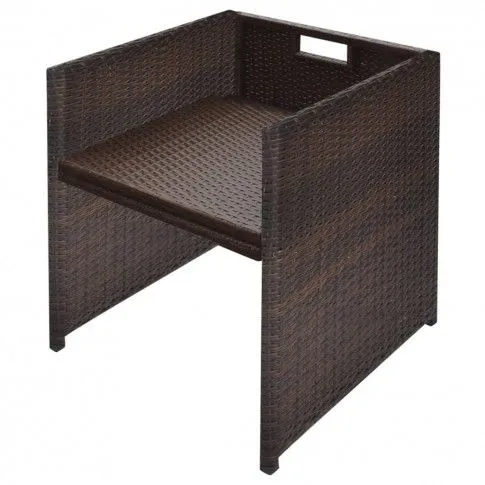 Fotografia vidaXL 5-cz. zestaw mebli ogrodowych z poduszkami, rattan PE, brązowy z kategorii Stoły, krzesła, ławki