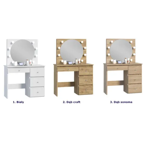 Kolory toaletki z LED Luweros 3X