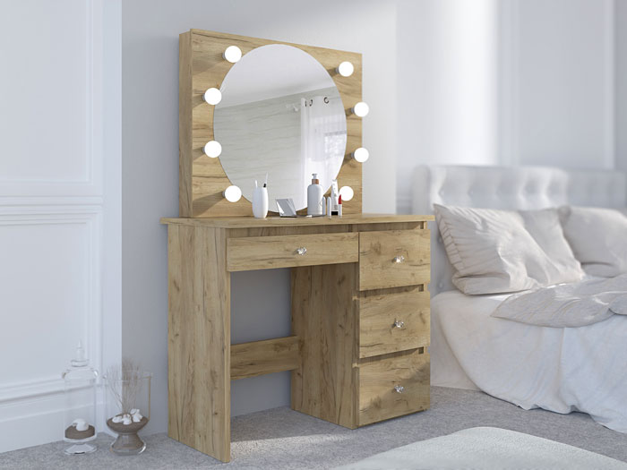 Wizualizacja toaletki Kaviro 3X kolor dąb craft