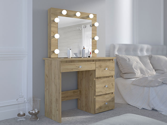 Wizualizacja toaletki Kaviro 4X dąb craft