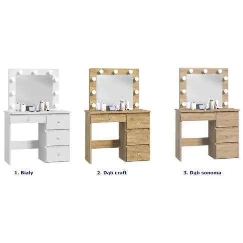 Kolory toaletki glamour Luweros 4X