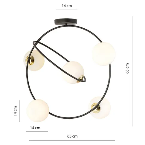 Wymiary lampy D124 Merable
